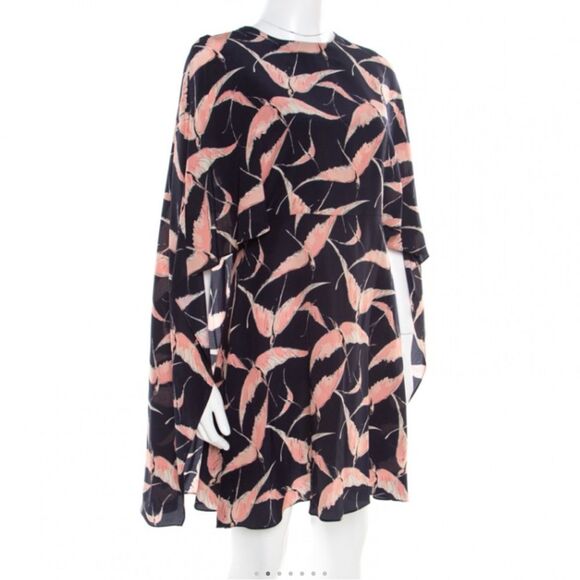 NWOT Valentino bird print cape dress - Picture 8 of 10